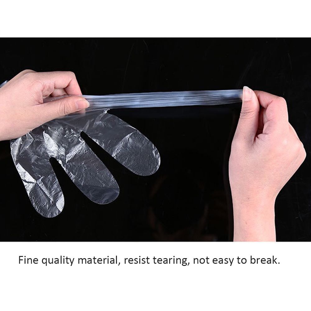 200Pcs Disposable  Transparent Eco-friendly Food-grade PE