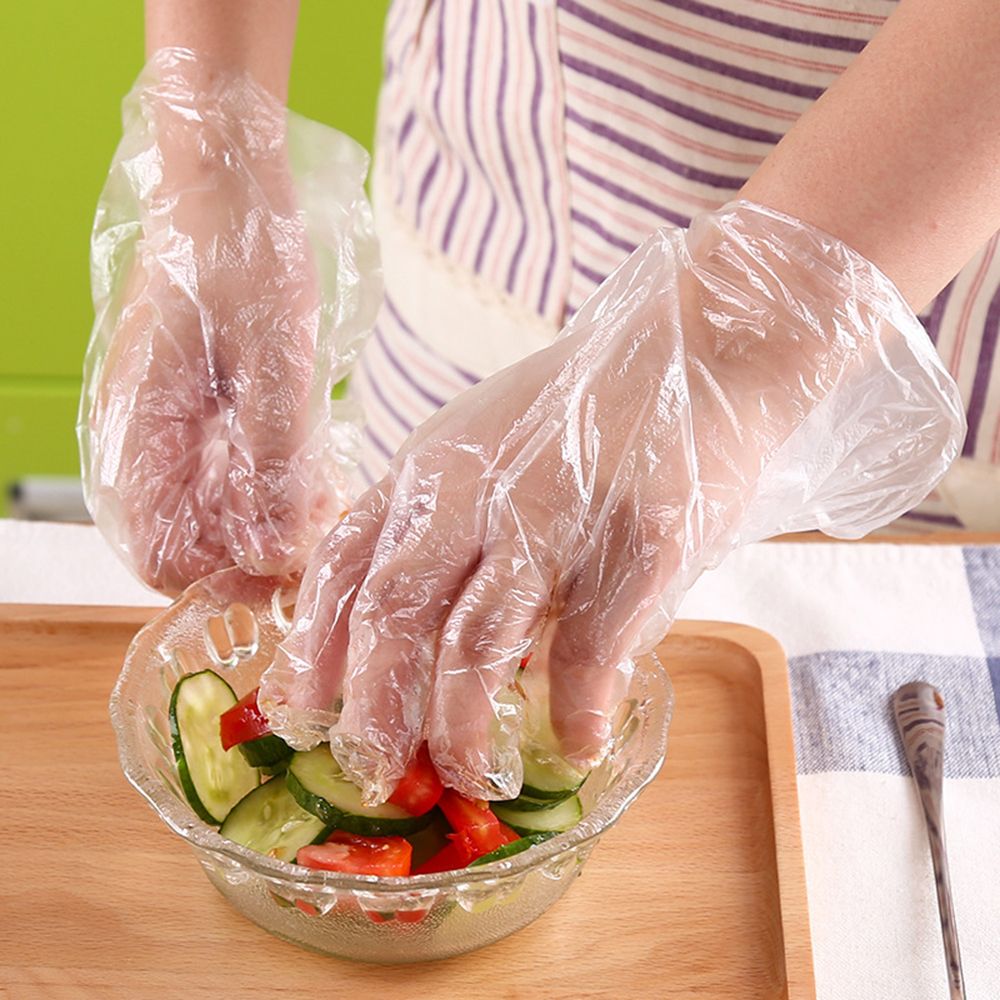 200Pcs Disposable  Transparent Eco-friendly Food-grade PE