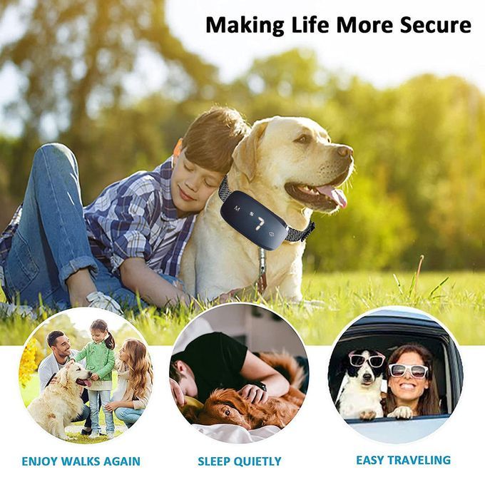 Dog Training Collar Stop  Anti  USB Rechargeable For Medium