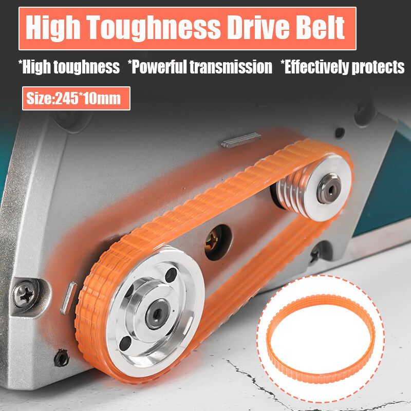 2pcs 245x10mm Durable Motor Protective Belt Electric Planer Belt Machine Motor Overload Protect Belt Replacement Tool For 1900B 2PCS