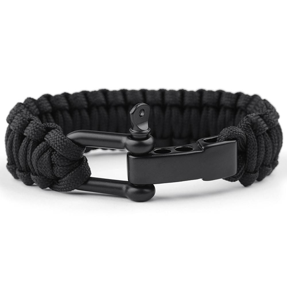 Lixada 10PCS U Shape Adjustable Adjuster Anchor Shackle Outdoor Rope Paracord Bracelet Buckle Stainless Steel
