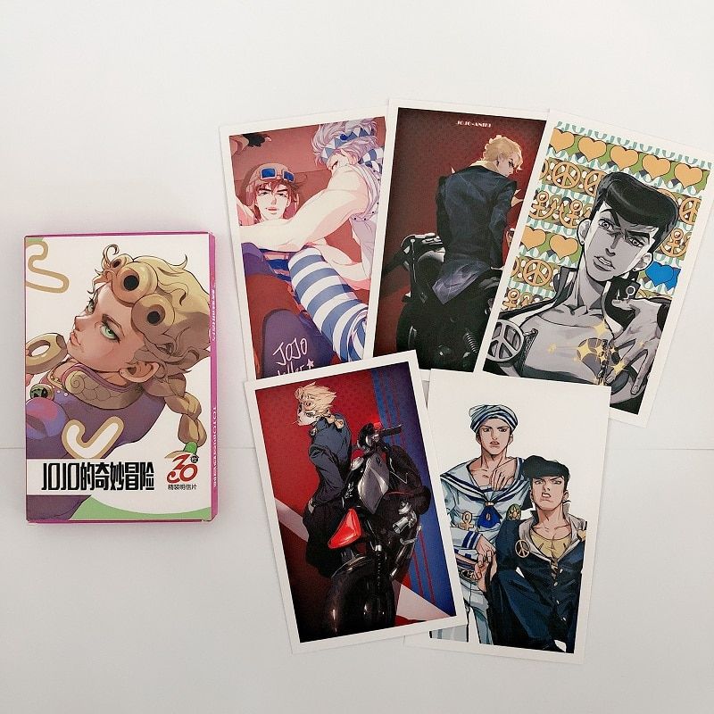 30 Pcs Set JoJo's Bizarre Adventure Anime Postcard Giorno