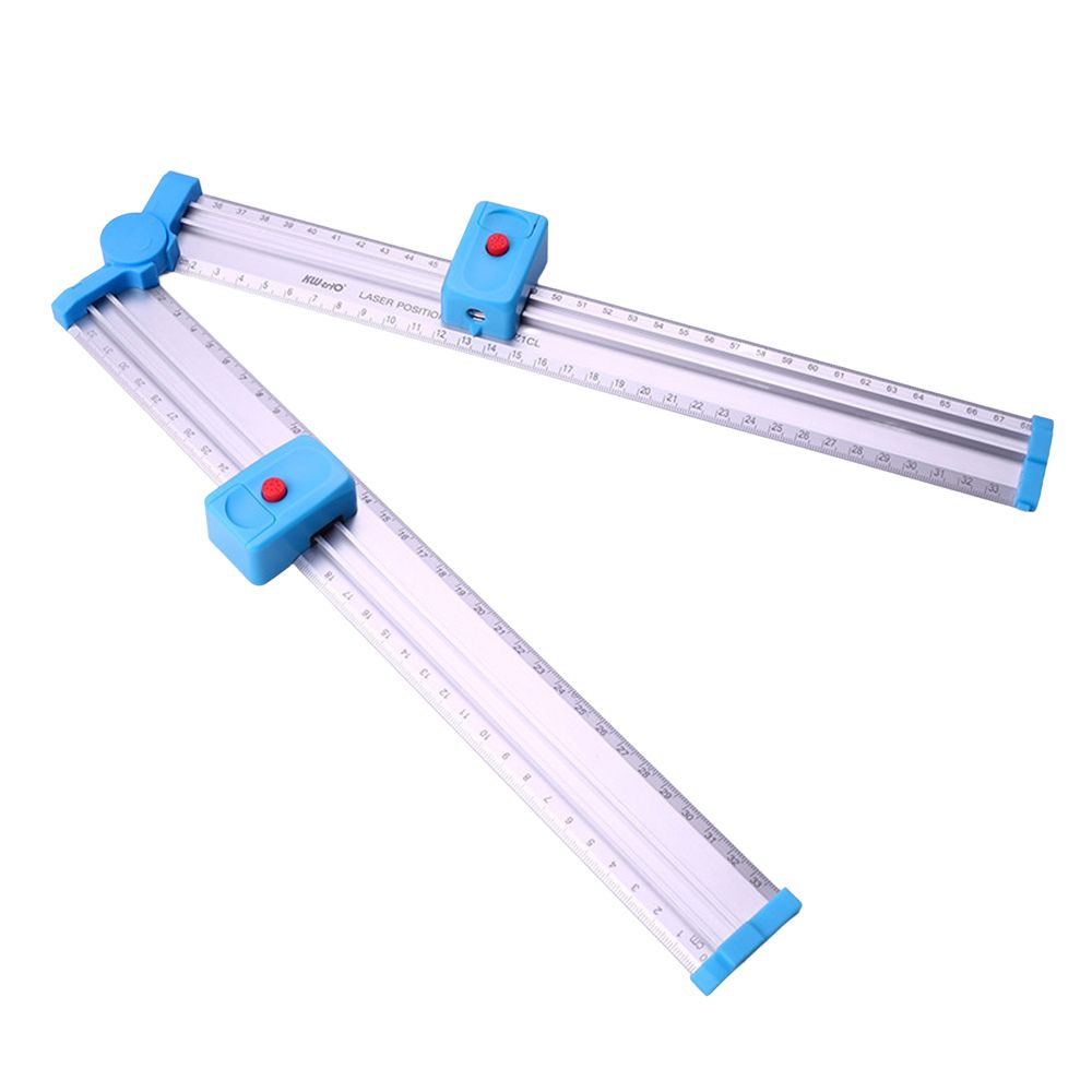 KW-TRIO Metal Ruler With Laser Level Positioning Tool 180°