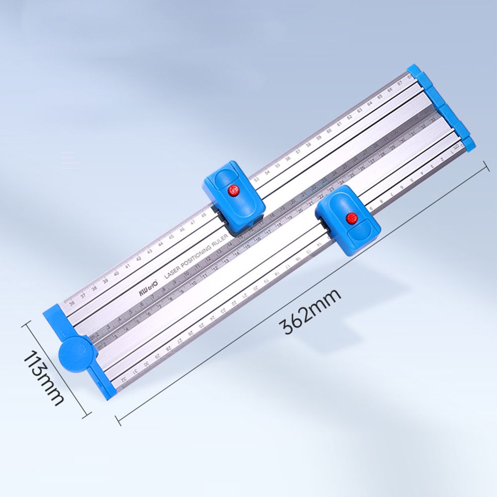 KW-TRIO Metal Ruler With Laser Level Positioning Tool 180°