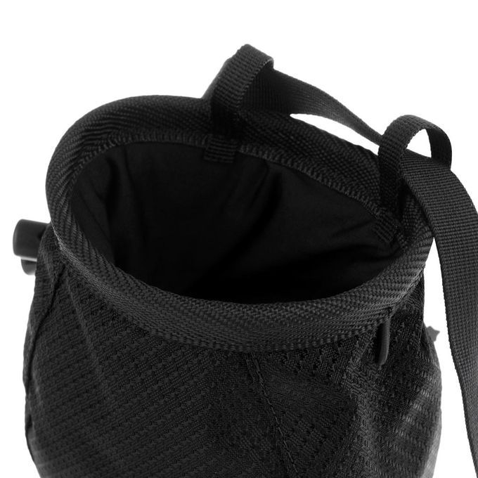 Outdoor Climbing Addict Chalk Bag W/ Adjustable Belt For Rock Black