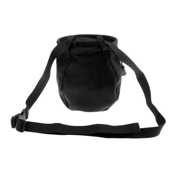 Outdoor Climbing Addict Chalk Bag W/ Adjustable Belt For Rock Black
