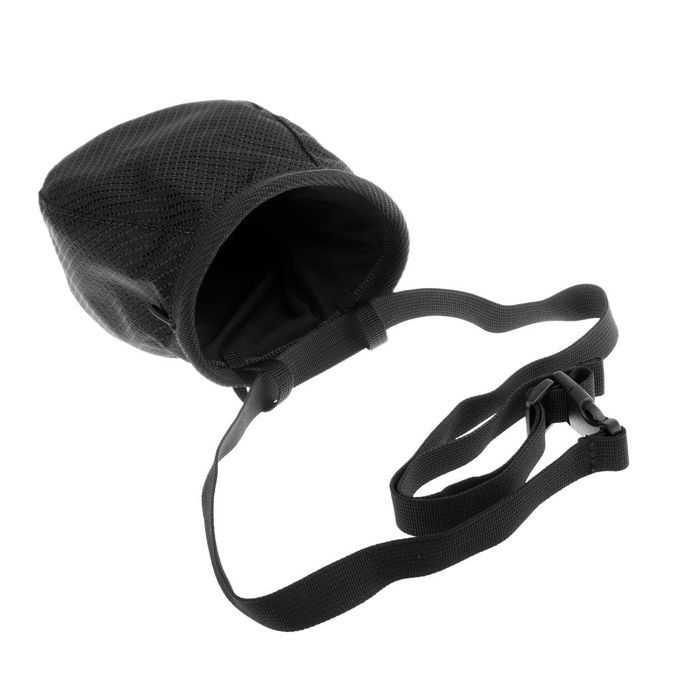 Outdoor Climbing Addict Chalk Bag W/ Adjustable Belt For Rock Black