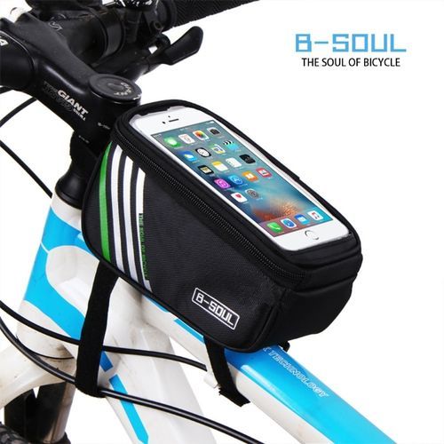 Bicycle Mobile Phone Pouch 5.7 Inch Touch Screen Top Frame Tube Storage Bag Cycling MTB Road Bike Bycicle Bags(#Blue)
