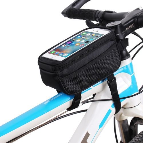 Bicycle Mobile Phone Pouch 5.7 Inch Touch Screen Top Frame Tube Storage Bag Cycling MTB Road Bike Bycicle Bags(#Blue)