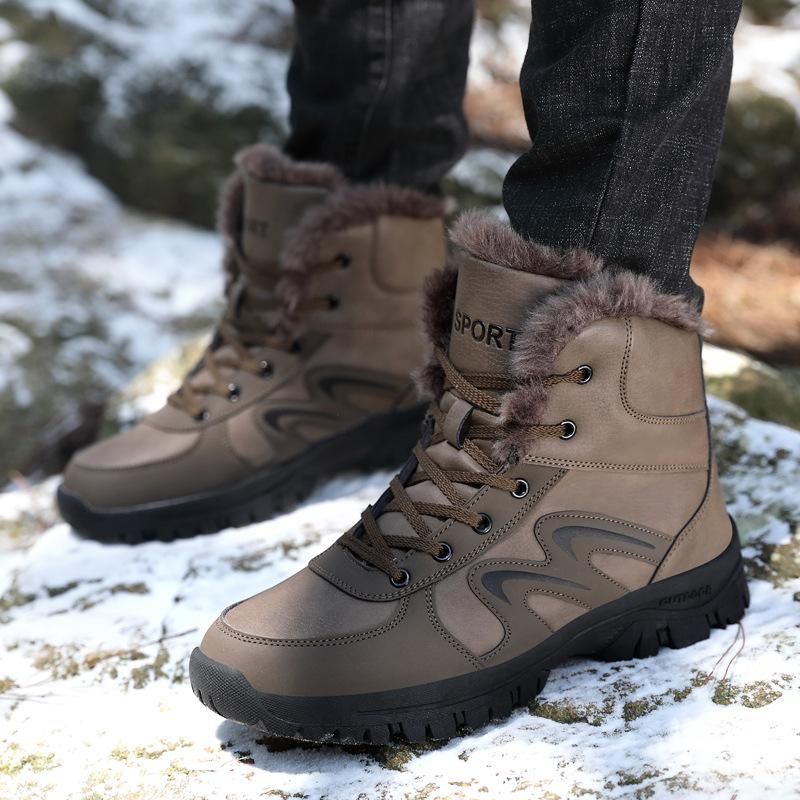 Winter Boots Work Shoes Men Waterproof Ankle Boots