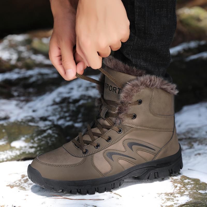 Winter Boots Work Shoes Men Waterproof Ankle Boots