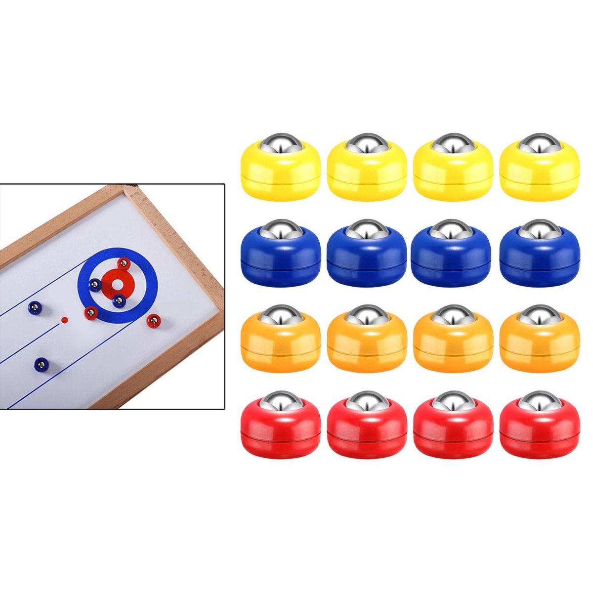 16x Shuffleboard Pucks Set Shuffleboard Rollers Set For