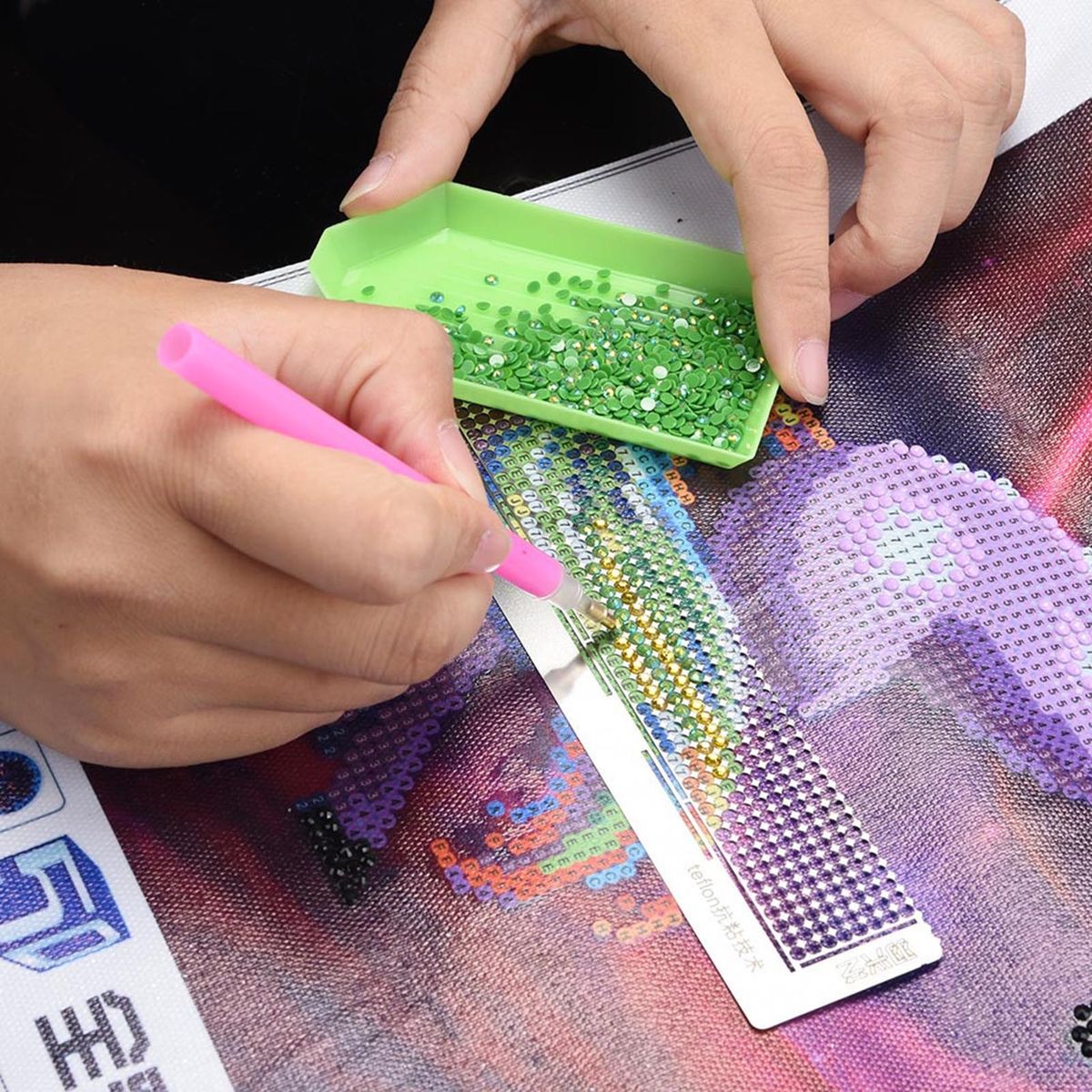 Diamond Painting Stainless Steel Ruler Diamond Dot Drill