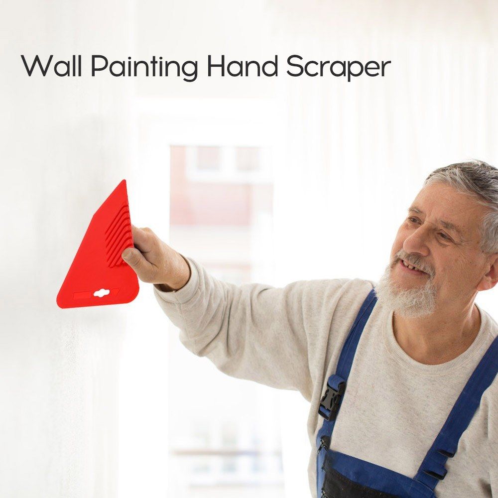 Large Red Rubber Bevel Painting Wall Brush Hand Scraper Wall