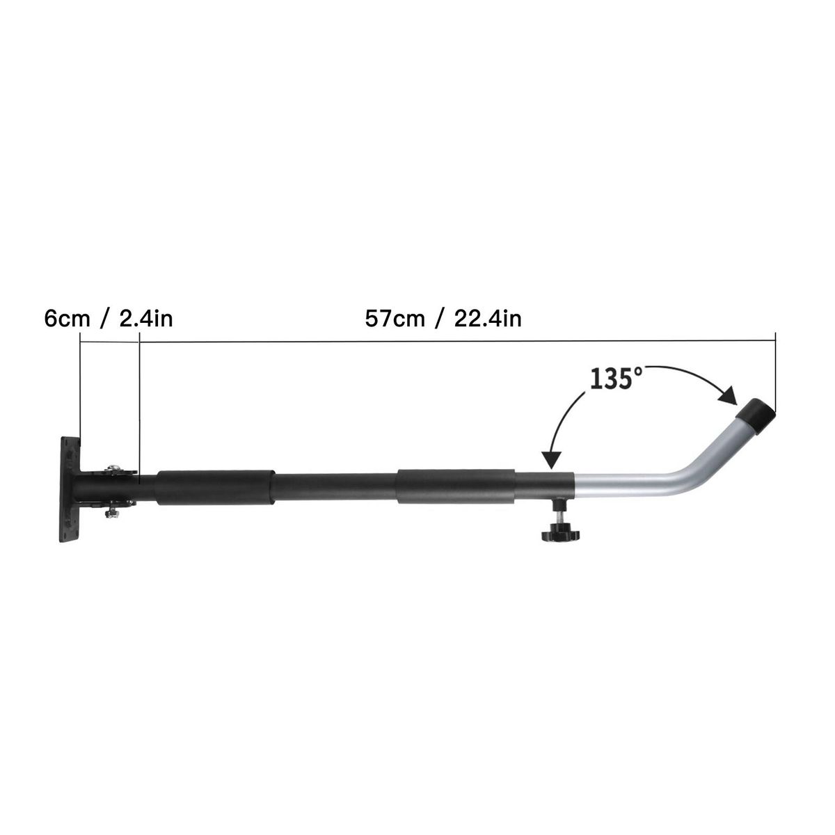1 Pair of Wall Mount Storage Rack for Car Rooftop Cargo Box SUP Paddle Board