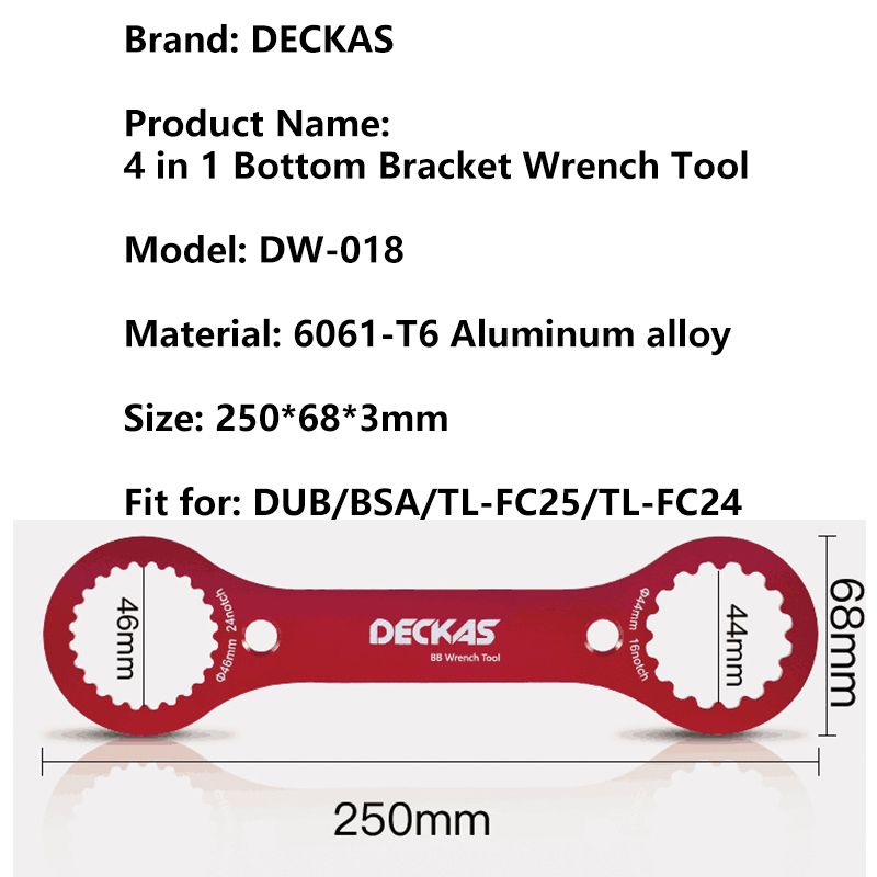 4 In 1 Bottom Bracket Wrench Tool Bike BB Repair Wrench For SRAM DUB BSA / FC-25 / FC-24 DUB-BSA Tool Bicycle Repair Tool