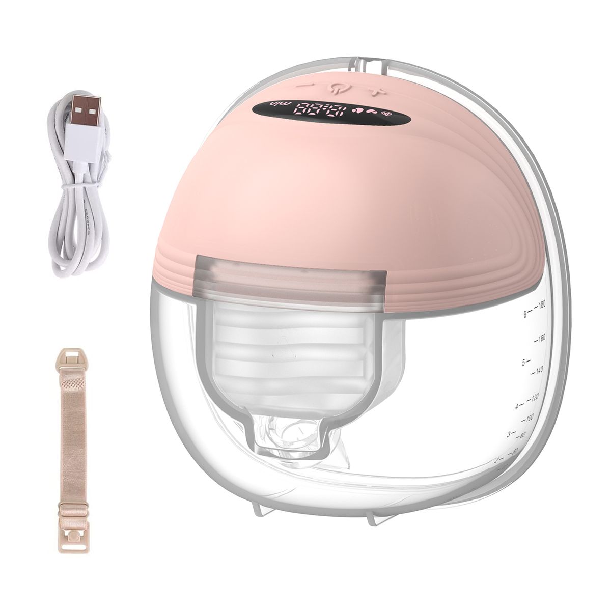 Wearable Breast Pump Breastfeeding,1 Set,24mm Flange,180ml