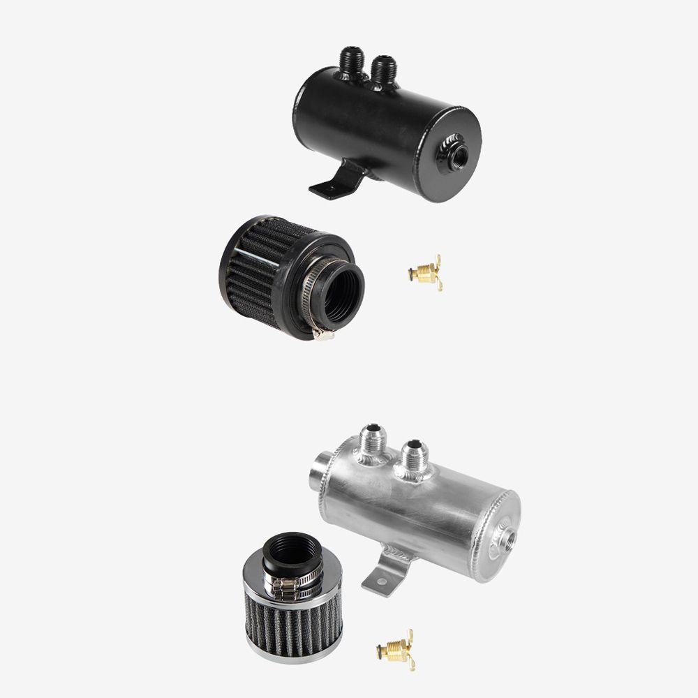 10AN Baffled Oil Catch Can Universal Oil Breather Tanks With