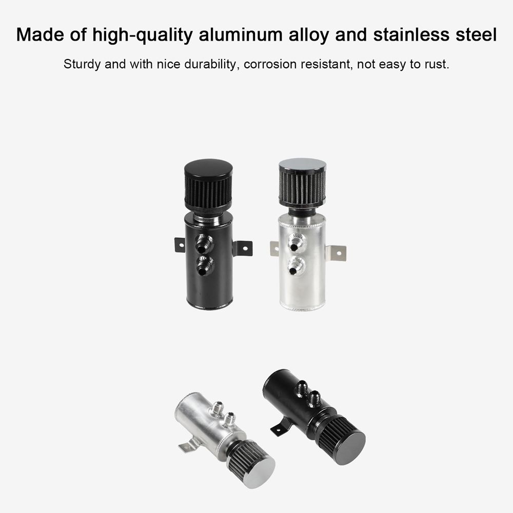 10AN Baffled Oil Catch Can Universal Oil Breather Tanks With