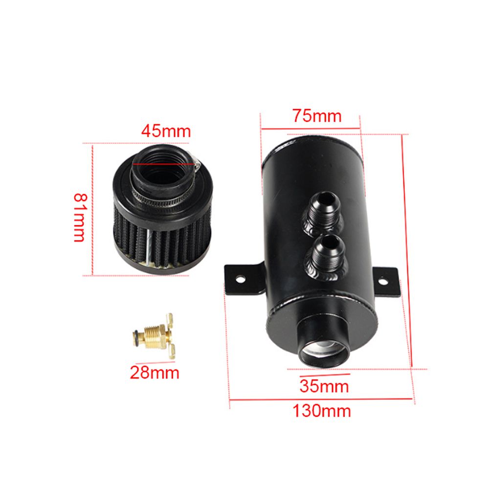 10AN Baffled Oil Catch Can Universal Oil Breather Tanks With