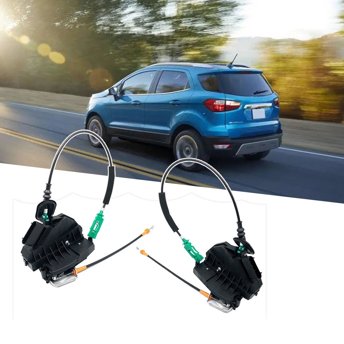 Rear Left Door Lock Latch Actuator CN15-A264A27-DC for Ford Ecosport 2013-2020 Center Door Spring Pins Lock