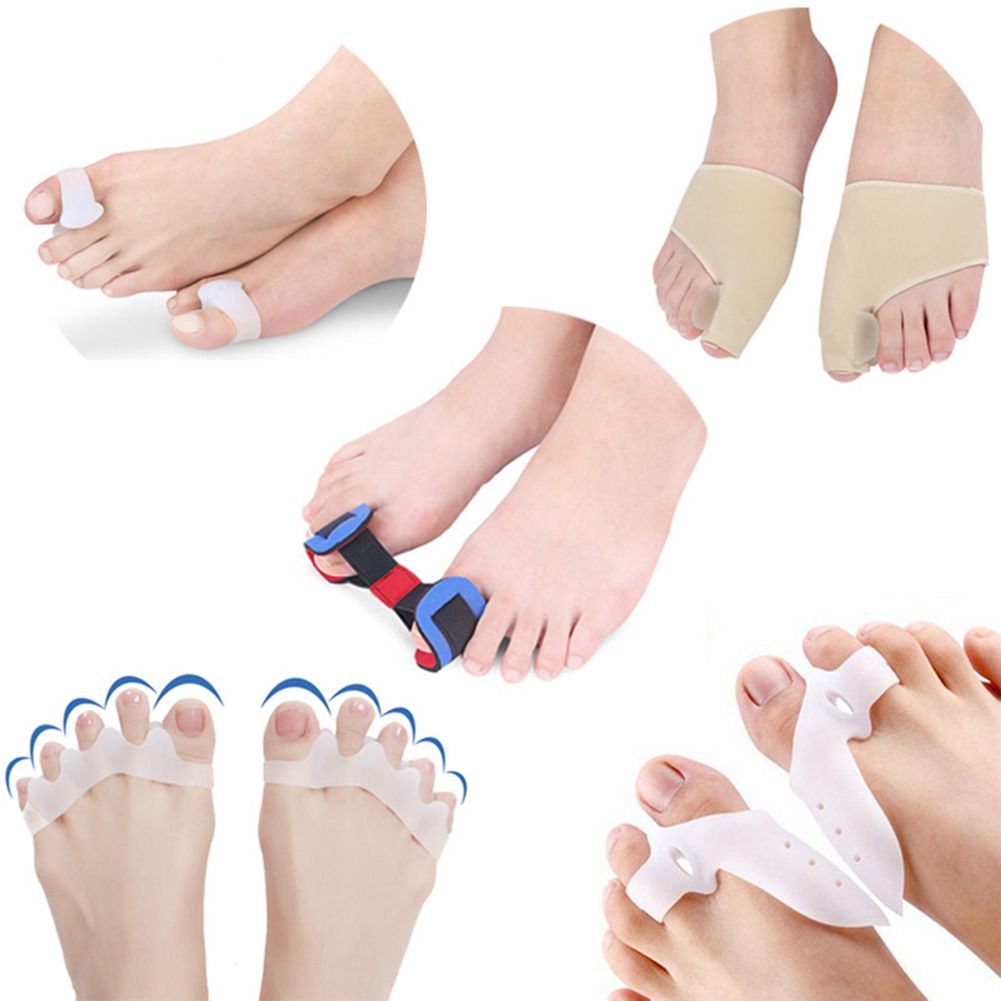 9pcs/set Hard Silicone Lycra Toe Finger Separator Hallux Valgus Orthopedic