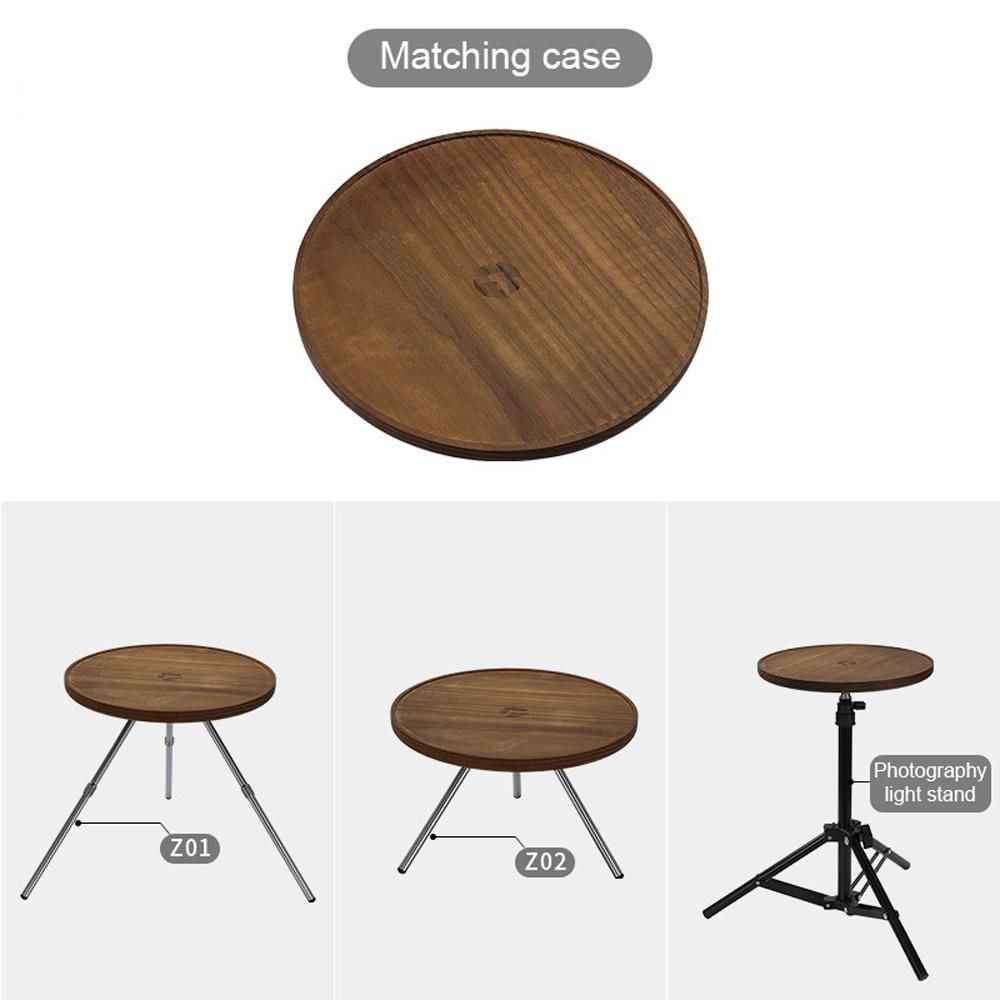 CAMPINGMOON Outdoor Camping Pincnic Fishing Storage Board Wood Table Board Multifunctional Black Walnut Desktop
