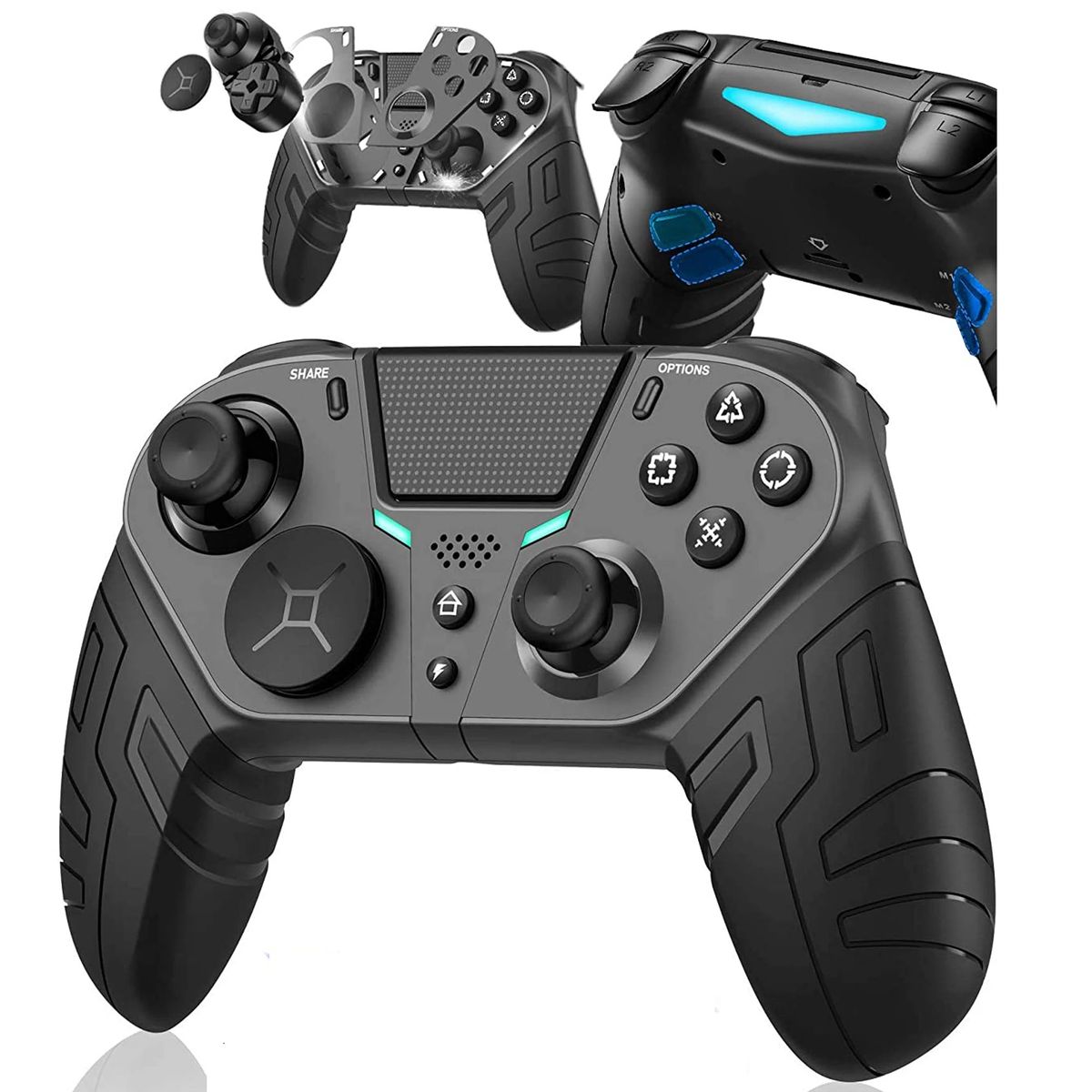 Wireless Game Controller For PS4 Elite/Slim/Pro Console For Dualshock 4 Gamepad With Programmable Back Button Support PC
