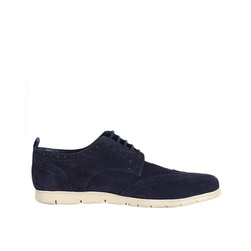 Men's Way-Of-Life Suede Casual Shoe - Navy Blue