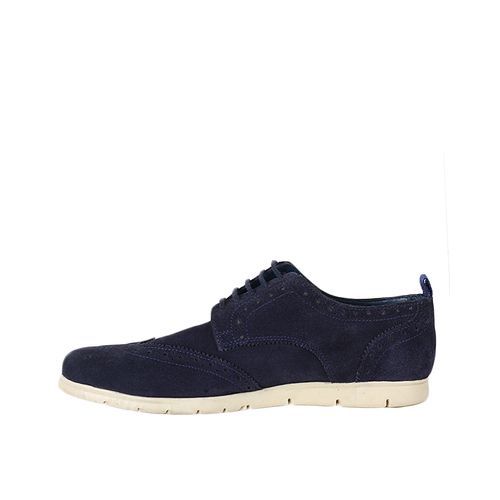 Men's Way-Of-Life Suede Casual Shoe - Navy Blue