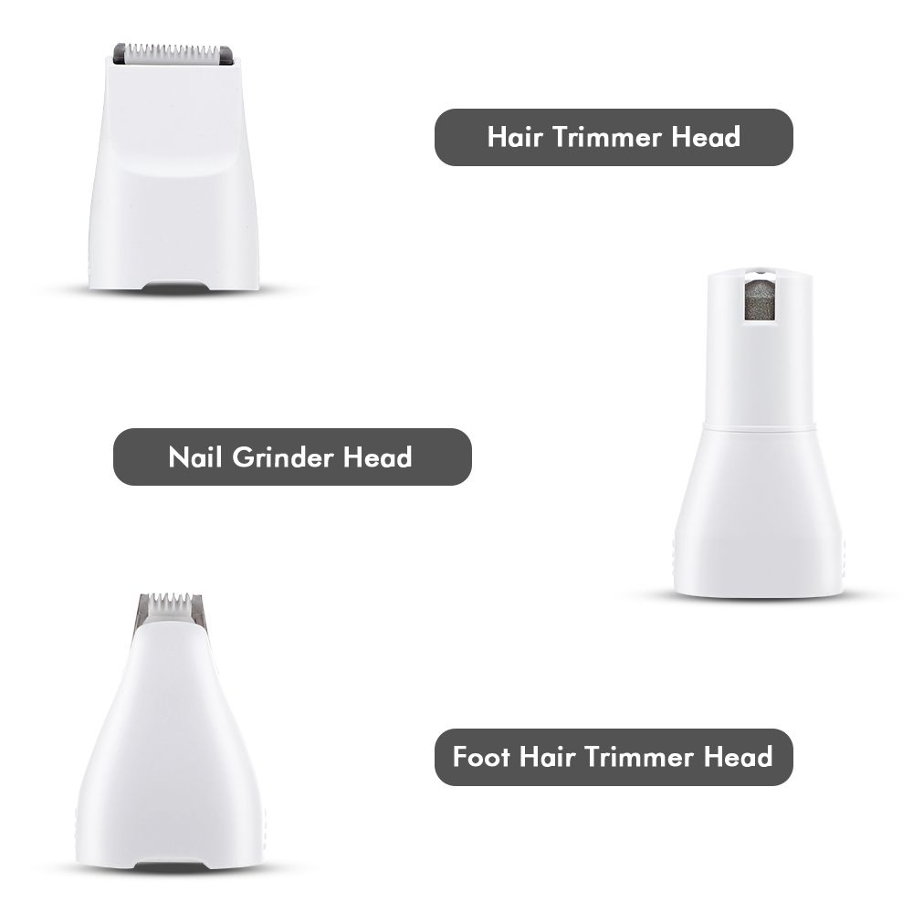 3 In 1 Pets Grooming Set Kit Rechargeable Cats Nail Clipper Dogs Grinder Dog Paw Hair Trimmer Pet