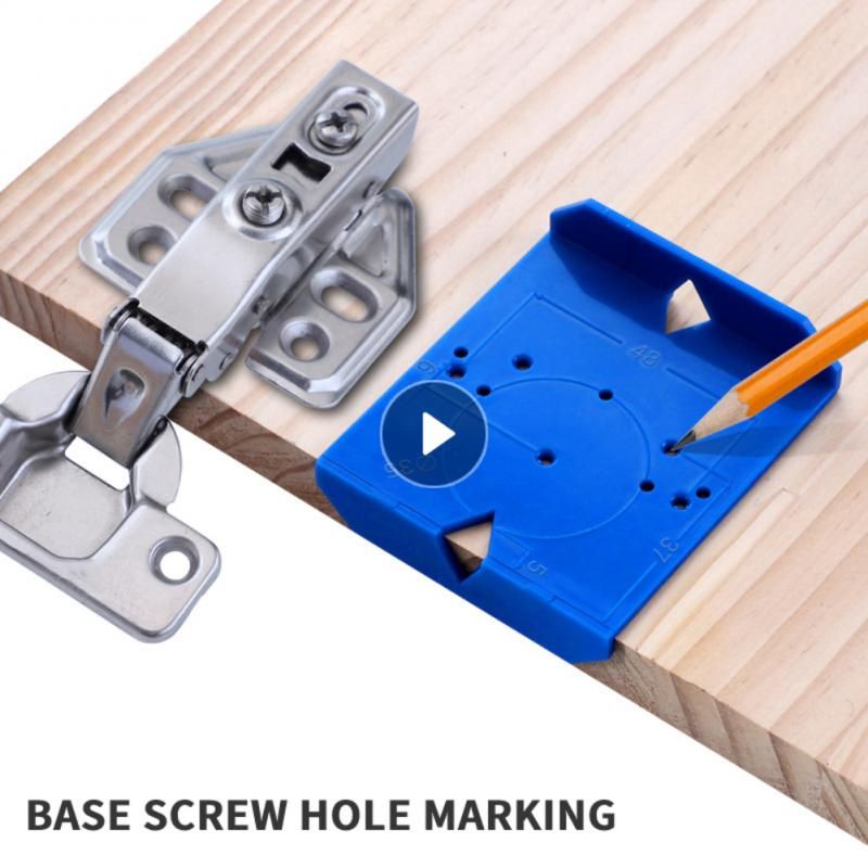 Hinge Opening Positioning Ruler Hinge Hole Drilling Guide Locator Hinge Drilling Jig Drill Bits Door Hole Opener Cabinet Tool