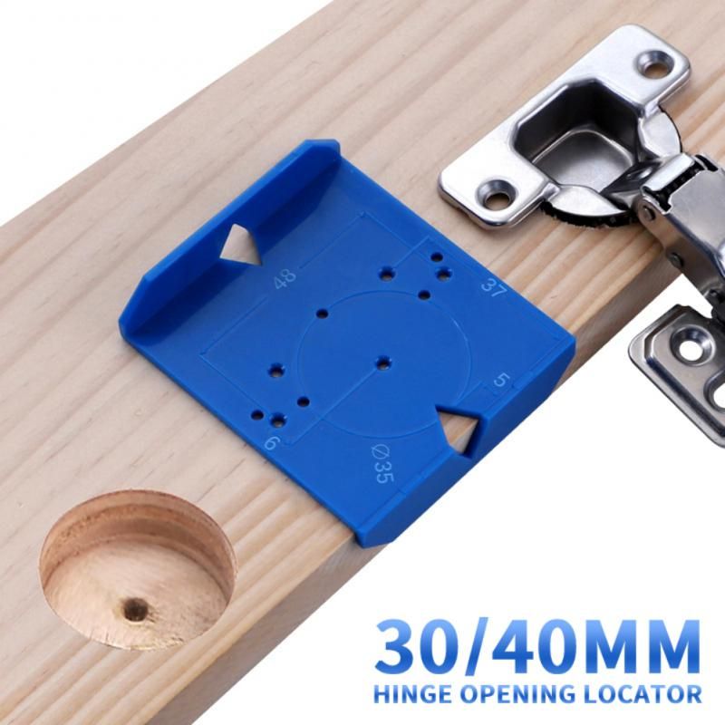 Hinge Opening Positioning Ruler Hinge Hole Drilling Guide Locator Hinge Drilling Jig Drill Bits Door Hole Opener Cabinet Tool