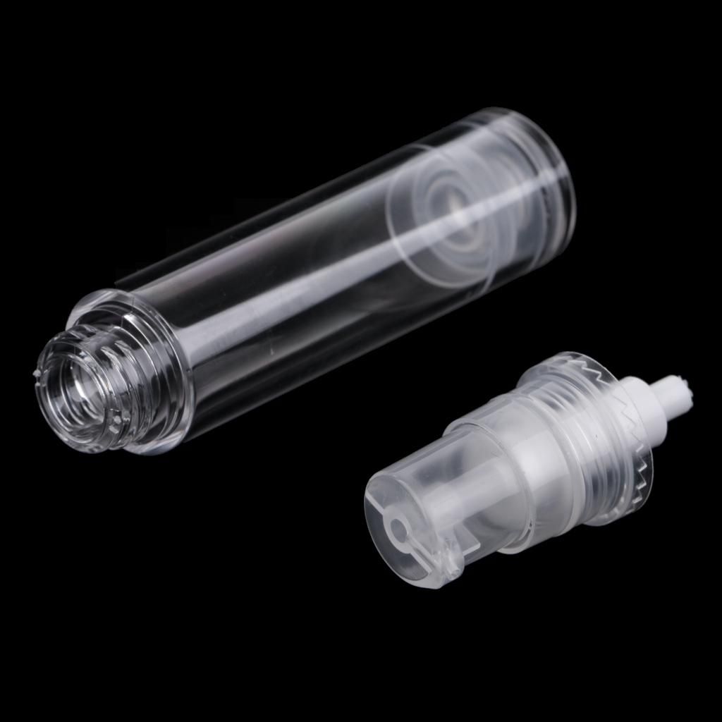 5ml/10ml Clear Empty Airless Pump Bottles - Travel Sterile