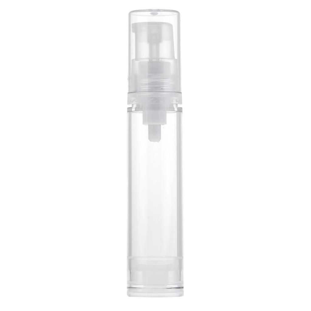 5ml/10ml Clear Empty Airless Pump Bottles - Travel Sterile