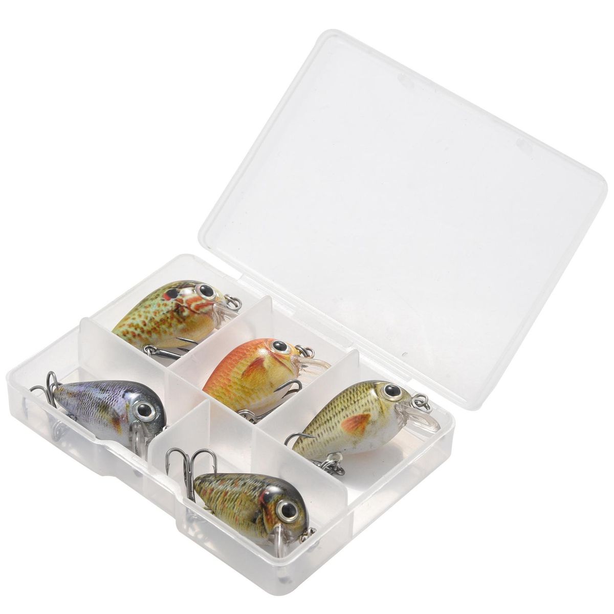 5PCS/Lot 1.5g 2.7cm Topwater 0.1-0.5m 5 pcs Baits with Plast