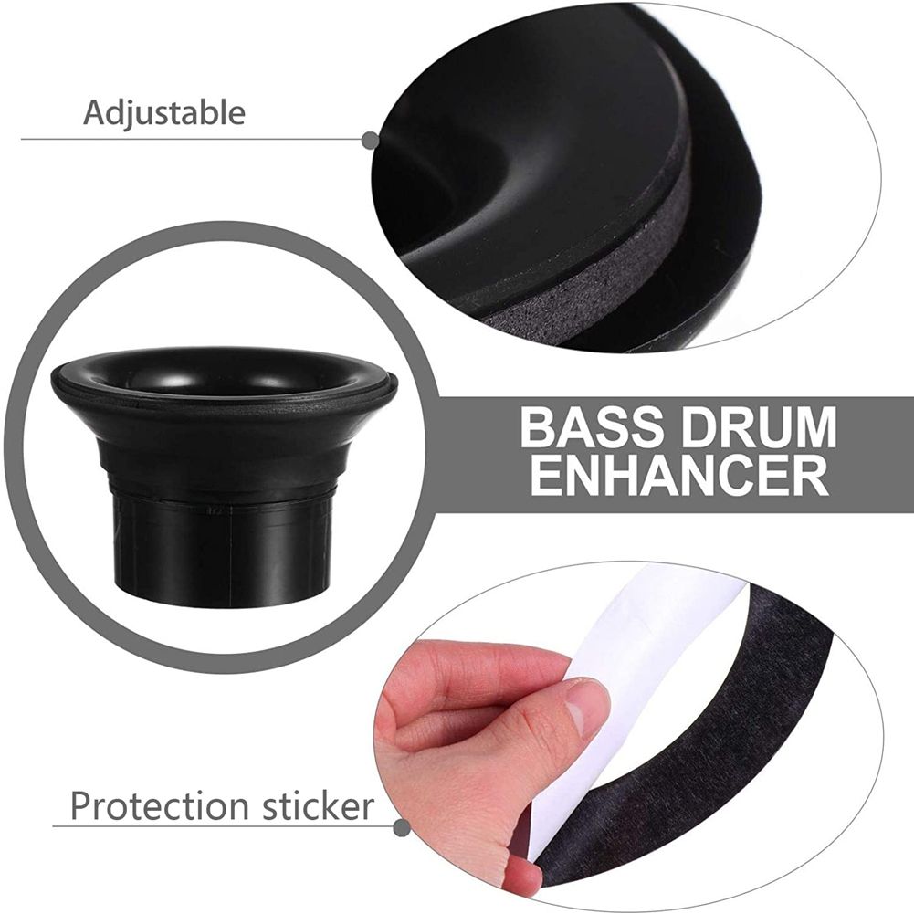 Bass Drum Enhancer Adjustable ABS Rubber Bass Drum Kick