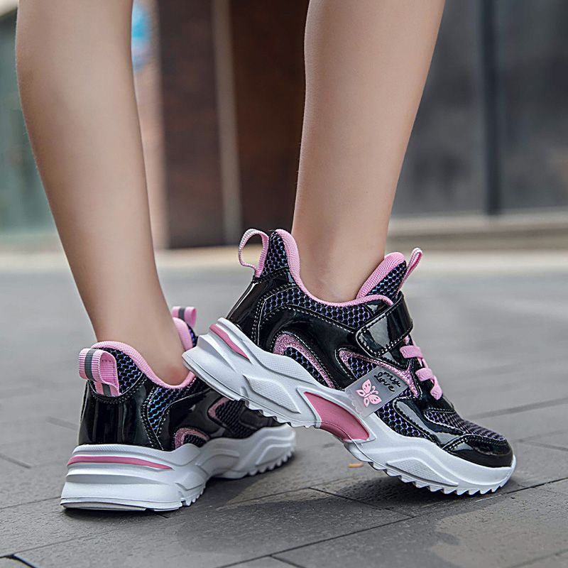 Girls Shoes Fashion Kids Sneaker-Black
