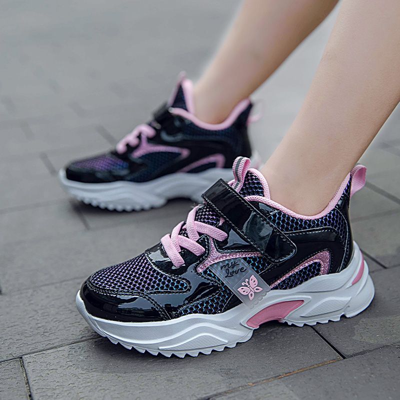 Girls Shoes Fashion Kids Sneaker-Black