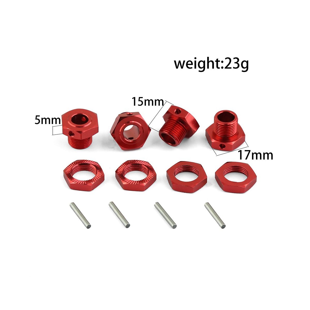 For ARRMA 1/8 6S TYPHON 1/7 INFRACTION 17MM Metal