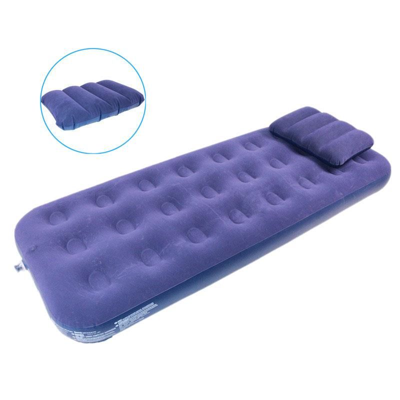 Outdoor Travel Portable Inflatable Pillow Soft Flocking Inflatable Pillow Aircraft Train Essential Portable Pillows Sweat Comfort