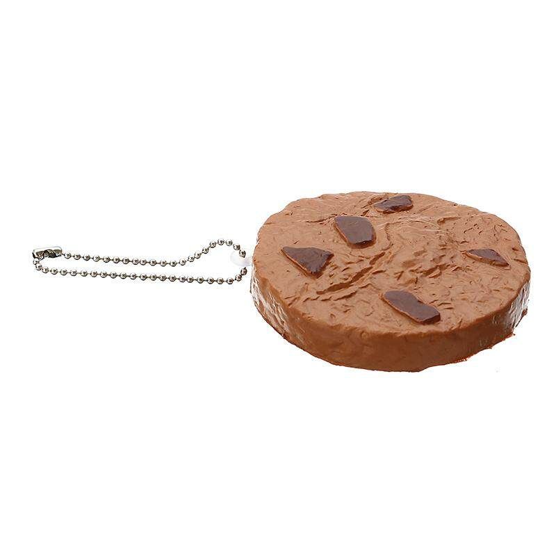 Squishy Crack Chocolate Bar Biscuit Cracker 5.5x1x6cm Sound With Packaging Collection Gift Decor Toy - Chocolatey Round Apricot