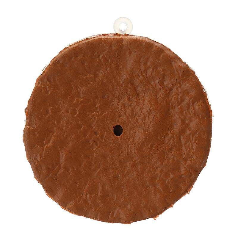 Squishy Crack Chocolate Bar Biscuit Cracker 5.5x1x6cm Sound With Packaging Collection Gift Decor Toy - Chocolatey Round Apricot