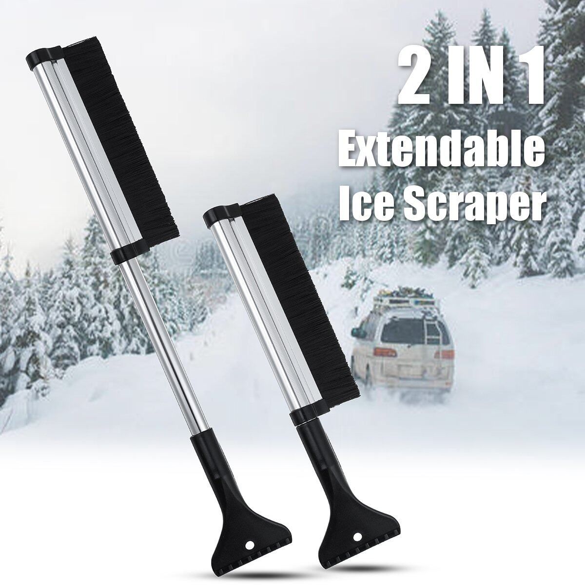 Extendable Car Ice Scraper Brush Winter Window Snow Removal Cleaning Shovel