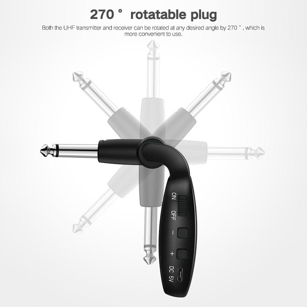 Wireless Guitar System Rechargeable Guitar Transmitter Receiver Set Electric Guitar Bass Pick Up