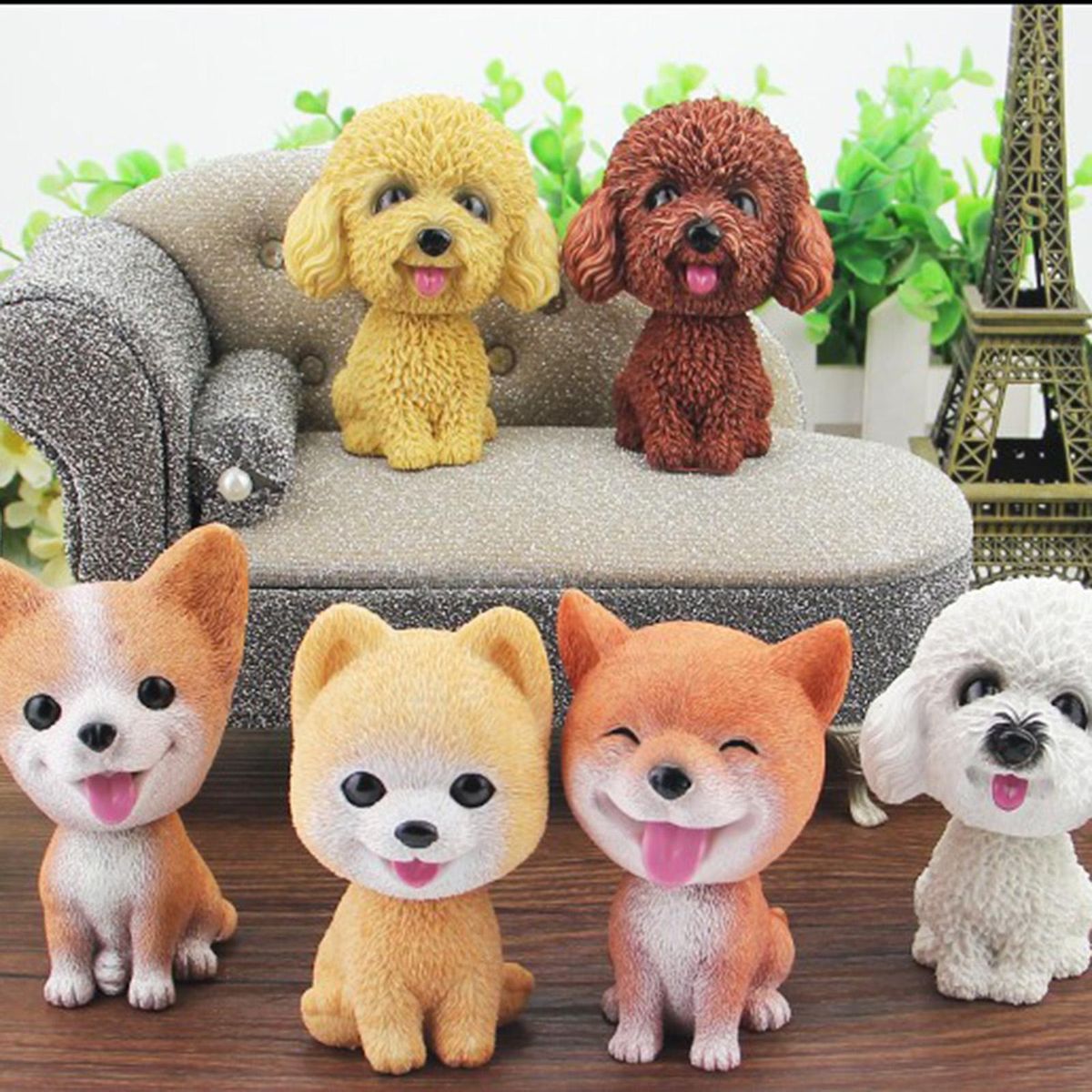 Dog Car Ornaments Office Ornament For Auto  A