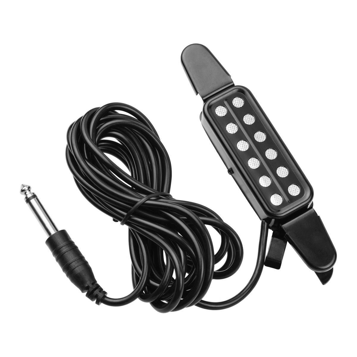Acoustic Guitar Pickup Clip-on Guitar Pick Up Transducer Instrument Pick-up with 1/4 Inch Connector 2.9 Meters Cable