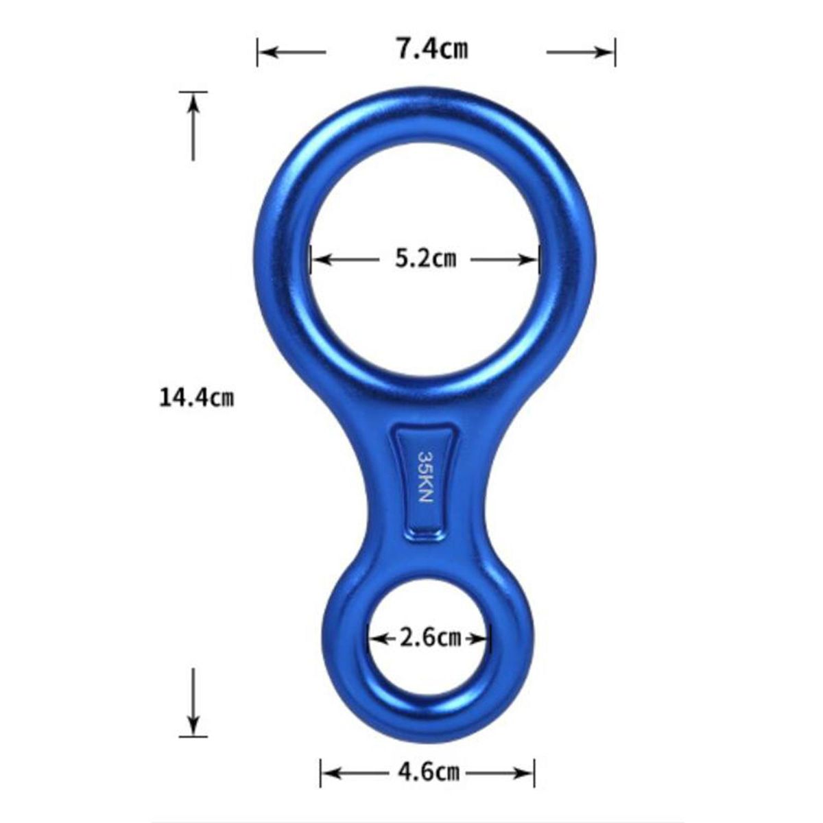 Figure 8 Safety Rope Descender Rappel Ring Caving Rappelling   Blue