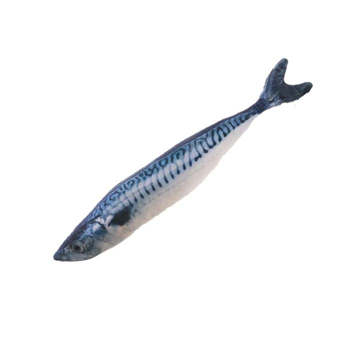 Cat Toy Simulation Fish Pet Plush Mint Funny Stick-Spanish Mackerel-