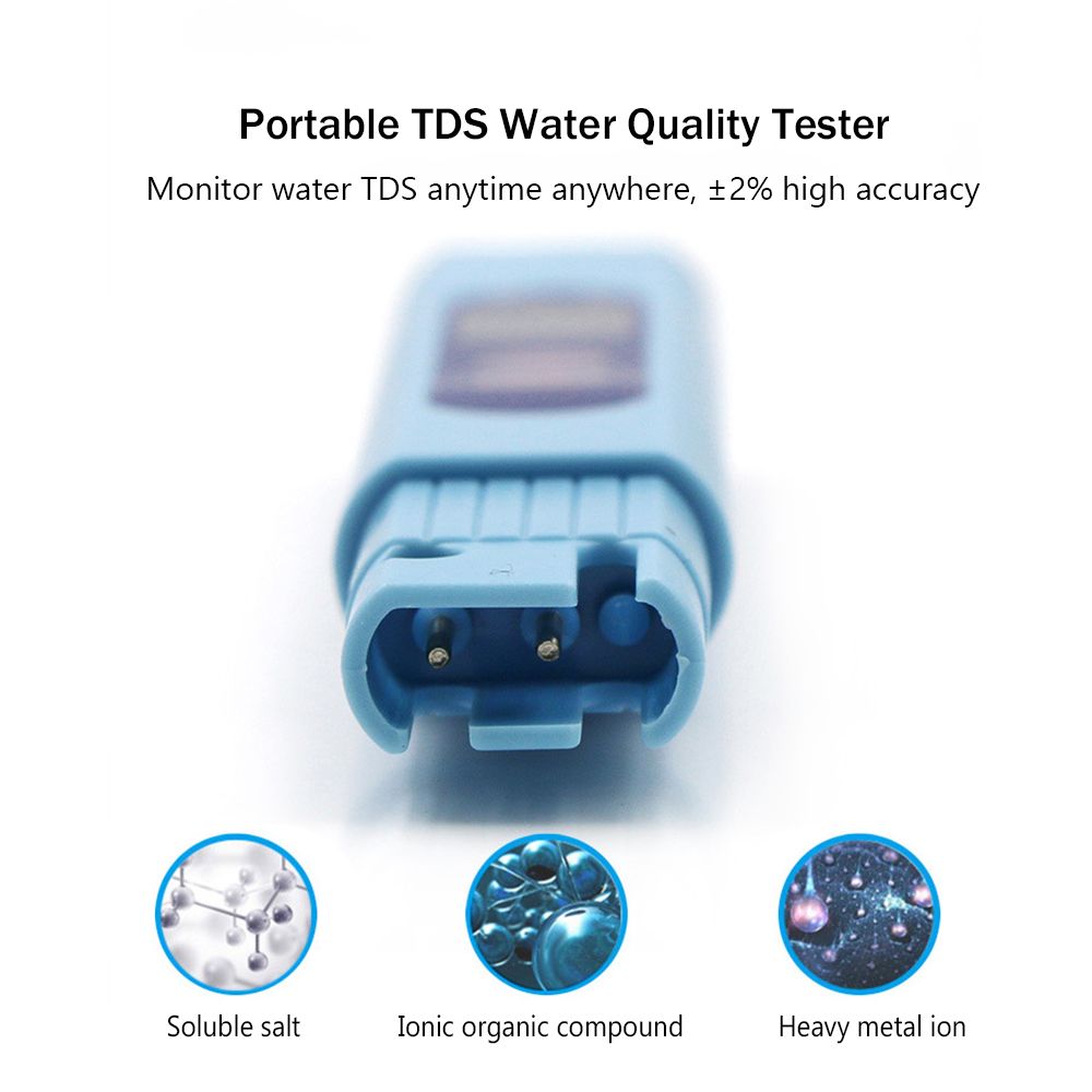 Digital TDS Meter 0-9990PPM Water Quality Tester Accurate
